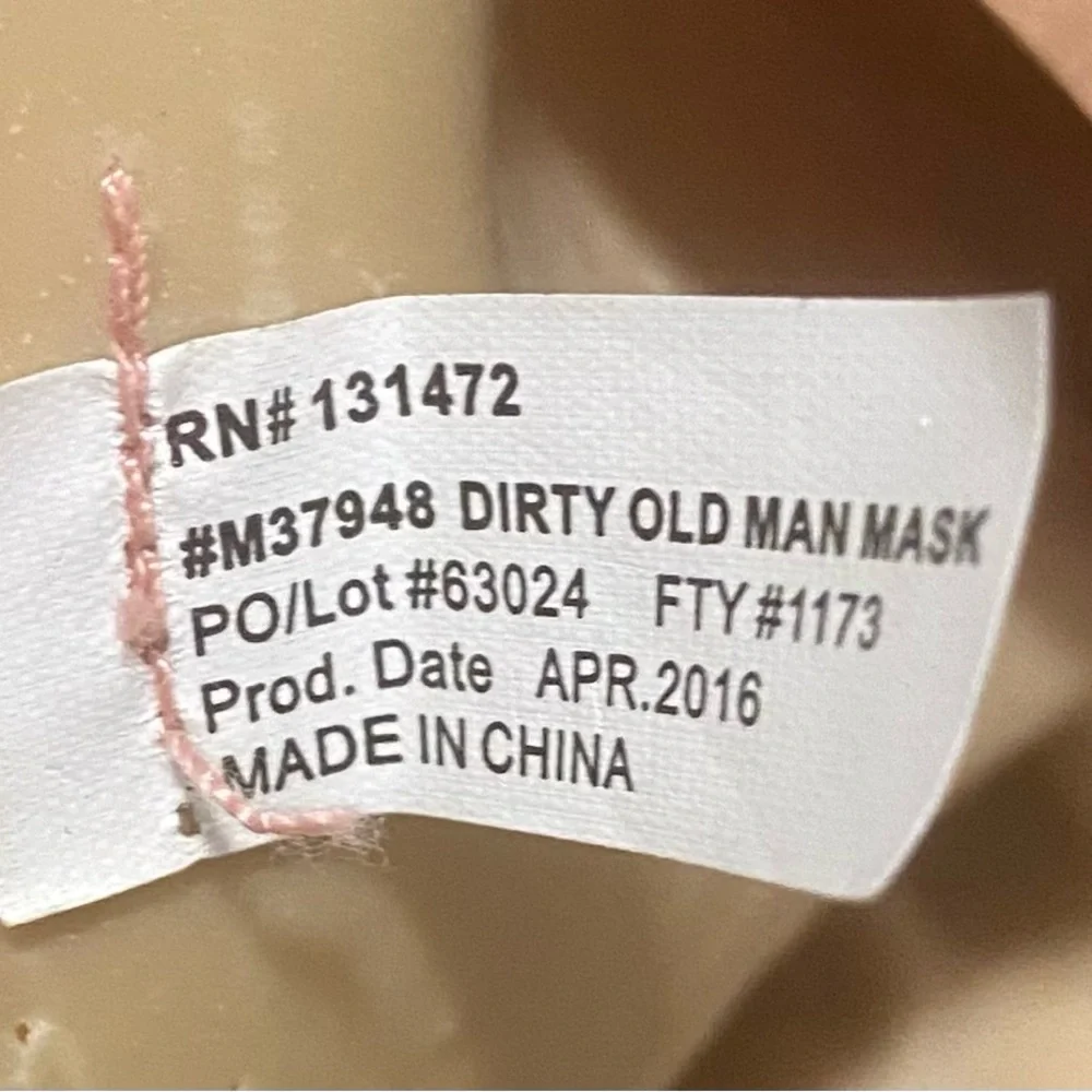 2016 dirty old man Halloween mask/100th day of school little wear in pics